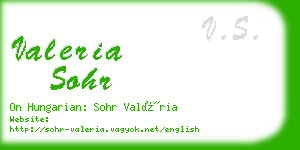 valeria sohr business card